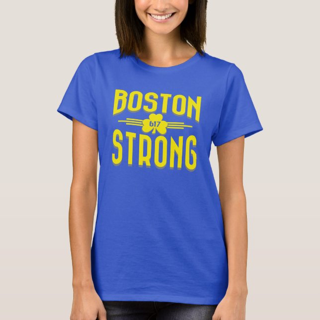 Boston Strong Deco Shamrock Tee Shirt (Framsida)