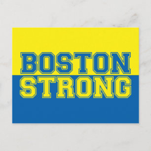 Boston Strong Graphic Stil Vykort