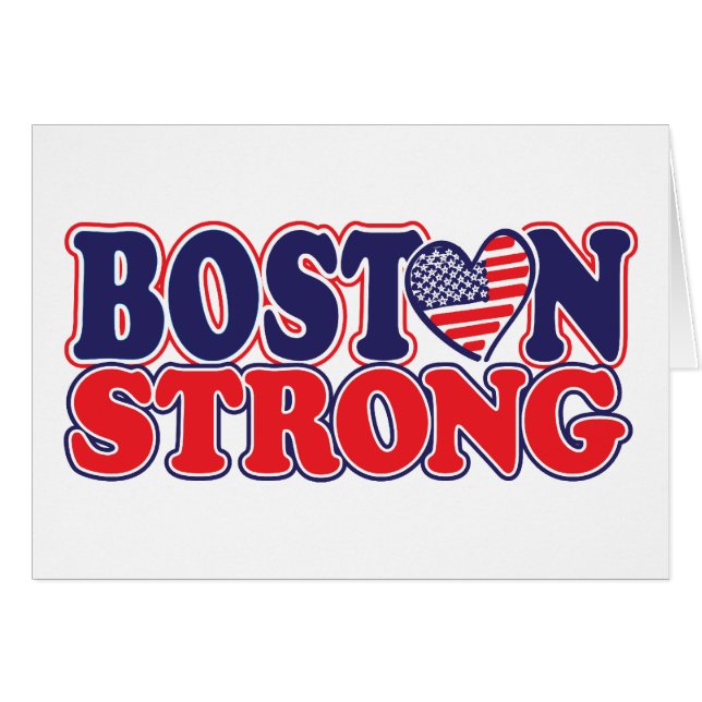 Boston Strong Hälsningskort (Framsidan Horizontal)