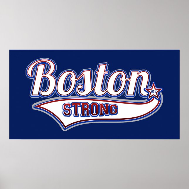 Boston Strong Hockey Stil Poster (Framsidan)