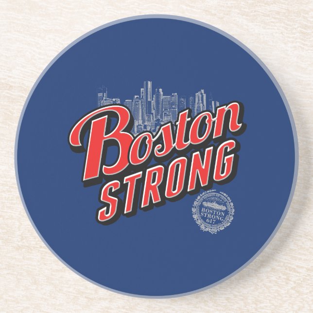 Boston Strong i röd och blå dekoration Underlägg (Framsidan)