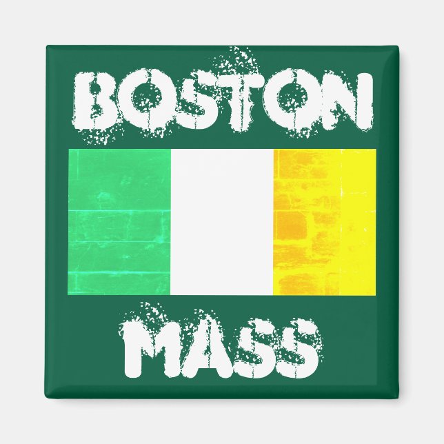 Boston Strong Irish Pride – Irish Flag Boston MA Magnet (Framsidan)