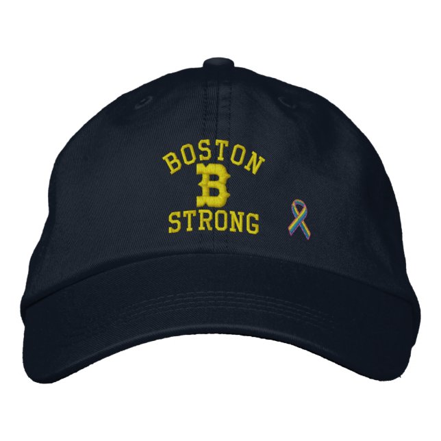 Boston Strong Ribbon Edition Broderad Keps (Framsida)