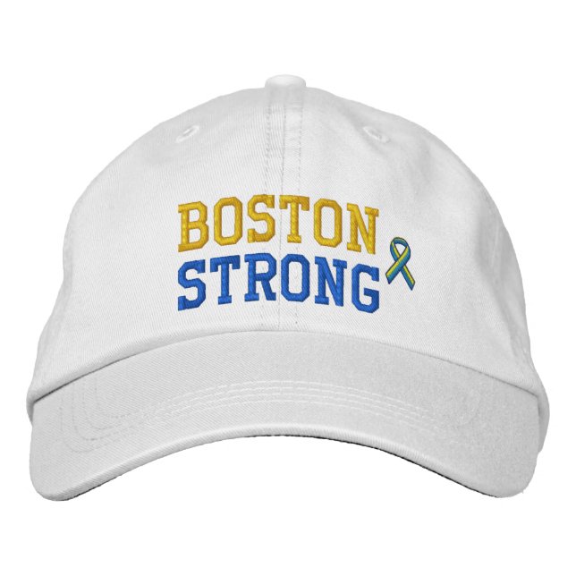 Boston Strong Ribbon Edition Broderad Keps (Framsida)