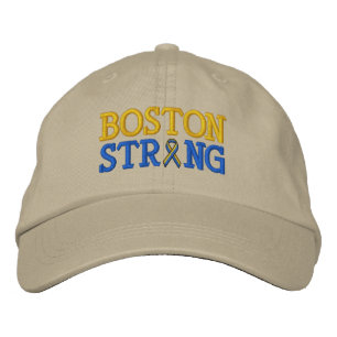 Boston Strong Ribbon Embroidery Cap Broderad Keps
