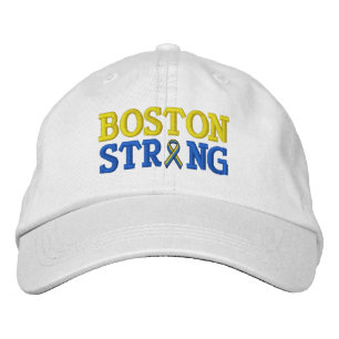 Boston Strong Ribbon Embroidery Cap Broderad Keps