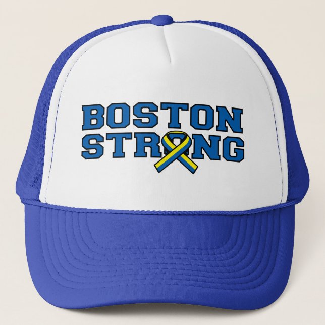 Boston Strong Ribbon Stil Graphic Keps (Framsida)