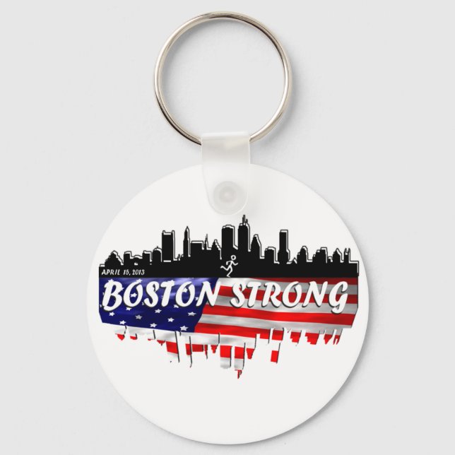 Boston Strong Springa Nyckelring (Framsida)
