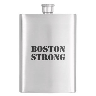 "Boston Strong" svart, rostfritt Fickplunta