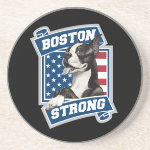 BOSTON STRONG TERRIER UNDERLÄGG SANDSTEN