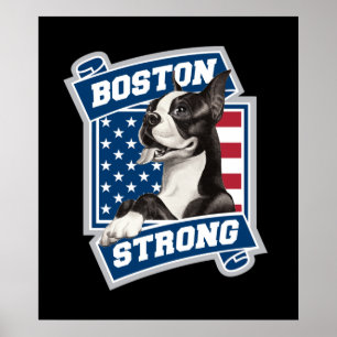 BOSTON STRONG TERRIER VAPENSKÖLD STIL POSTER
