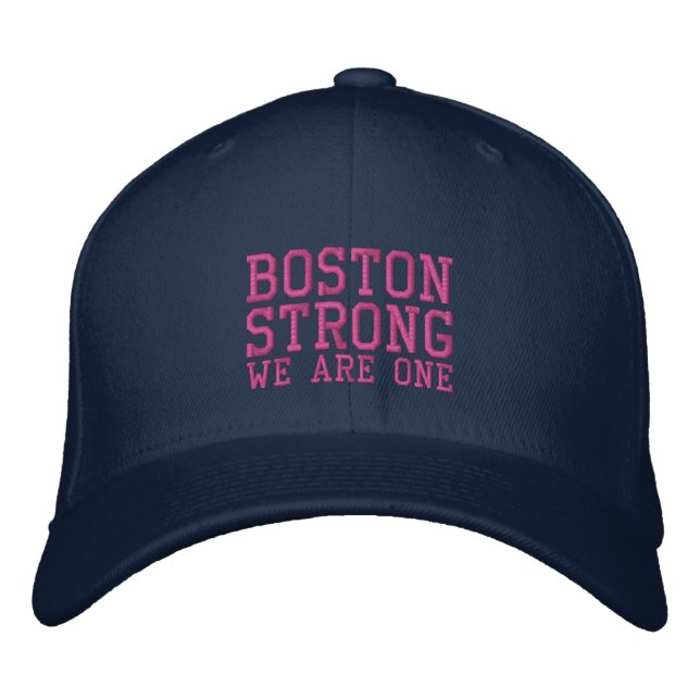 Boston Strong, vi är en broderad kap Broderad Keps (Framsida)