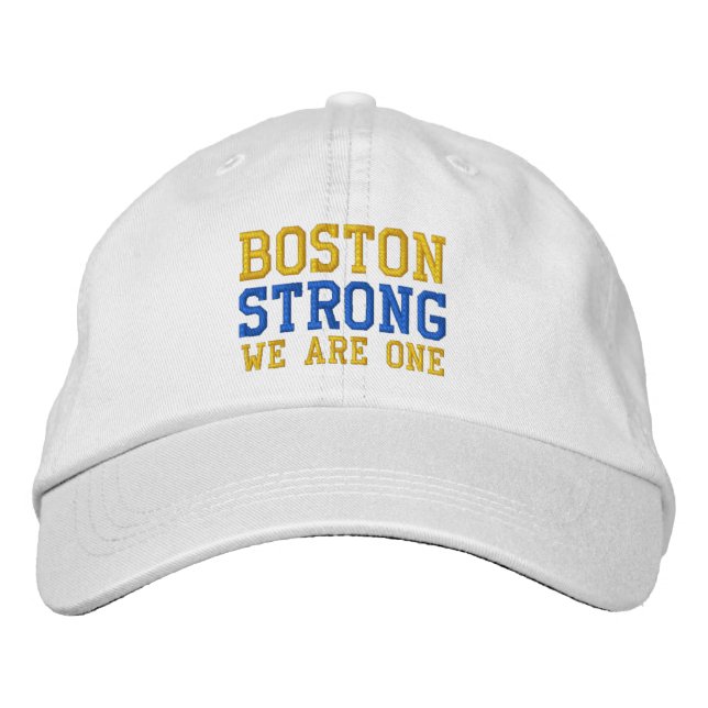 Boston Strong, vi är en broderad kap Keps (Framsida)