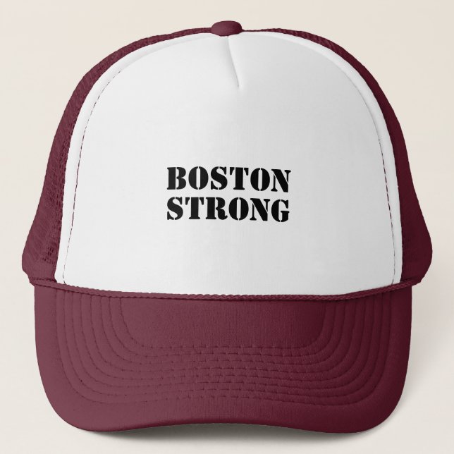 "Boston Strong" vita svarta sportar Keps (Framsida)
