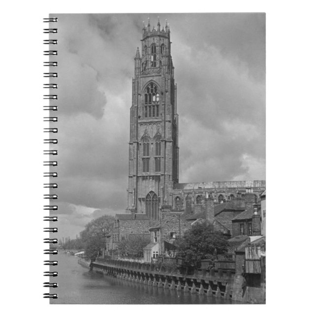 Boston stubbe och flod Welland, Lincolnshire Anteckningsbok Med Spiral (Framsidan)