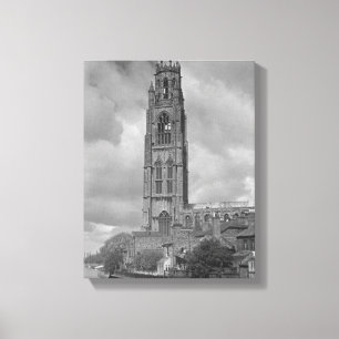 Boston stubbe och flod Welland, Lincolnshire Canvastryck