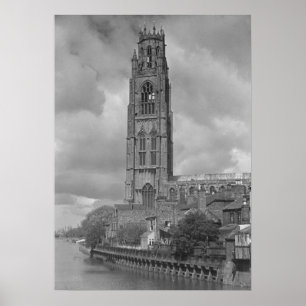 Boston stubbe och flod Welland, Lincolnshire Poster