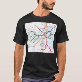 Boston subway map  United States  T Shirt