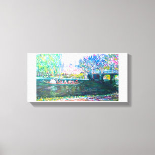 Boston Svan Boat Painting Canvastryck