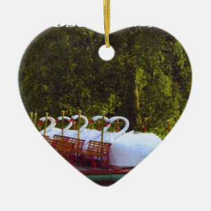 Boston Svan Boats Julgransprydnad Keramik
