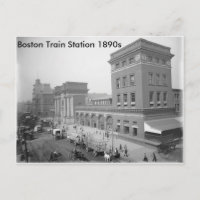 "Boston Tåg Station 1890s" vykort