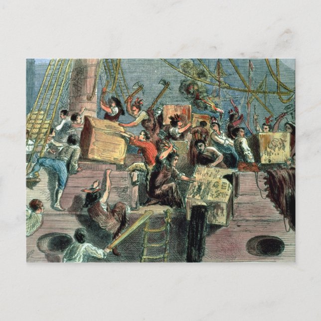 Boston Tea Party, 16 december 1773 Vykort (Framsida)