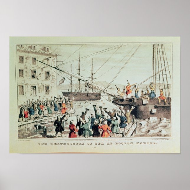 Boston Tea Party, 1846 Poster (Framsidan)