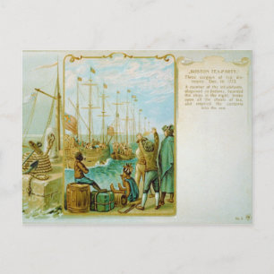 Boston Tea Party av den 16 december 1773 Vykort