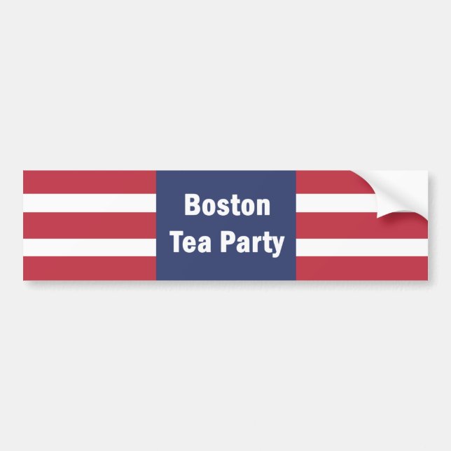 Boston Tea Party Bumper Sticker Bildekal (Framsidan)