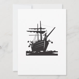 Boston Tea Party Raiders Retro Inbjudningar
