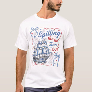 Boston Tea Party Spillande Te Sedan 1773 T Shirt