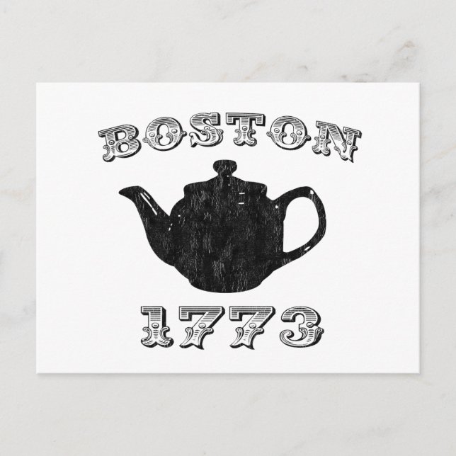 boston tea party vykort (Framsida)