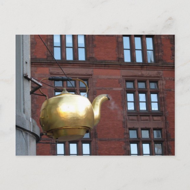 Boston Tea Pot Vykort (Framsida)