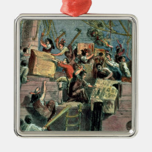 Boston Teaparty, 16th December 1773 Julgransprydnad Metall