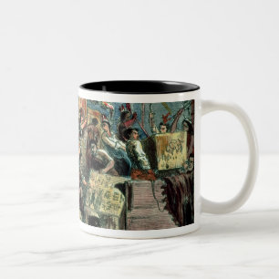 Boston Teaparty, 16th December 1773 Två-Tonad Mugg