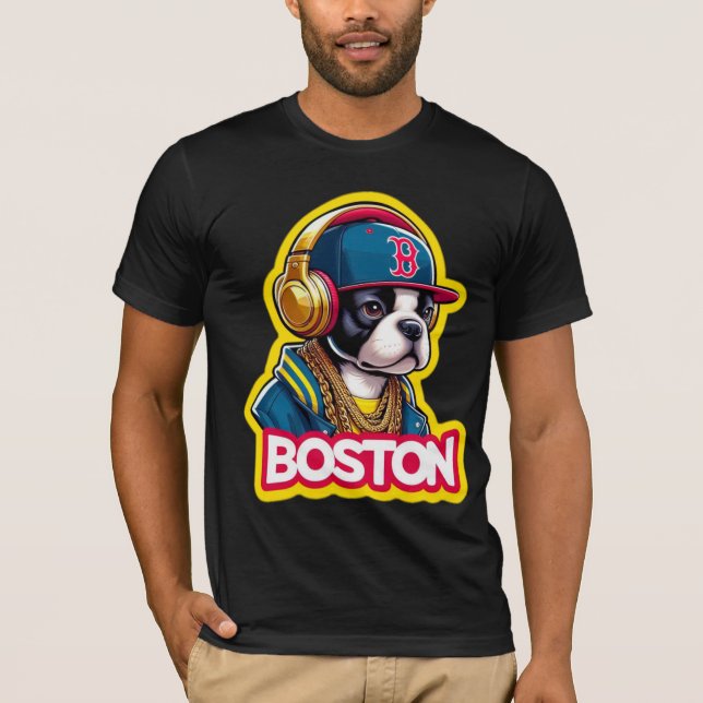 BOSTON TERRIER 2 T SHIRT (Framsida)