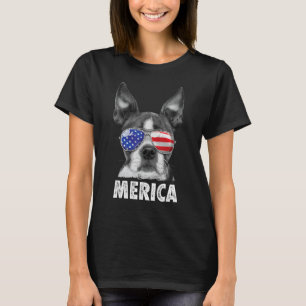 Boston Terrier 4 juli T shirt Merica Manar Wome
