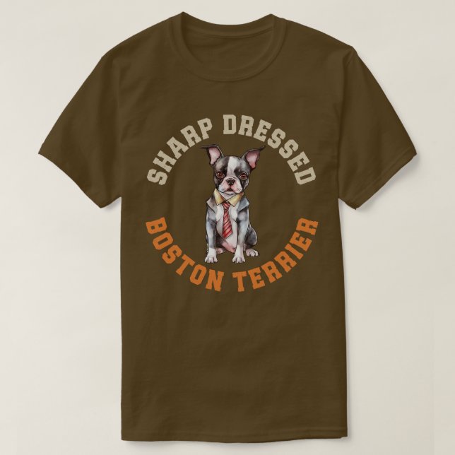 Boston Terrier 4 T Shirt (Design framsida)