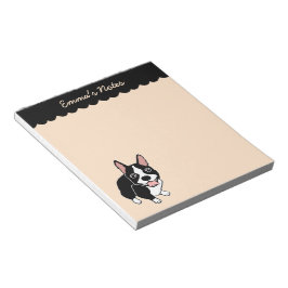 Boston Terrier 5,5-tums x 6-tums Anteckningsblock 