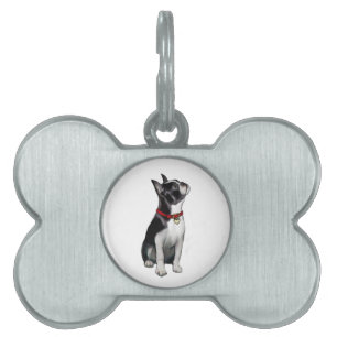 Boston Terrier (A) - ser uppåt Namnbricka Husdjur