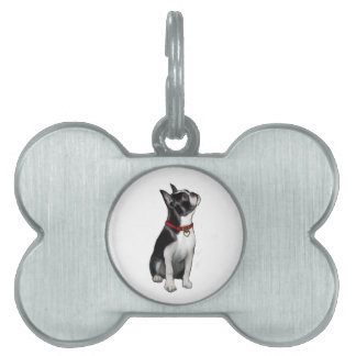 Boston Terrier (A) - ser uppåt Namnbricka Husdjur