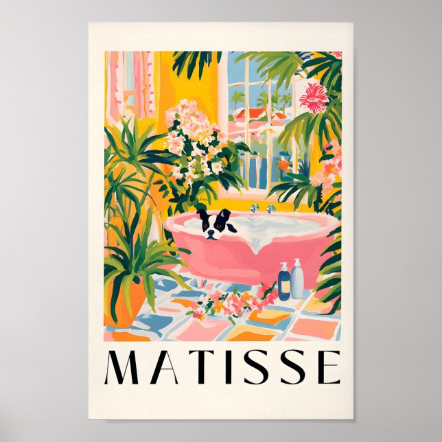 Boston Terrier Aesthetic Poster, Hund Print, Lusny Poster (Framsidan)