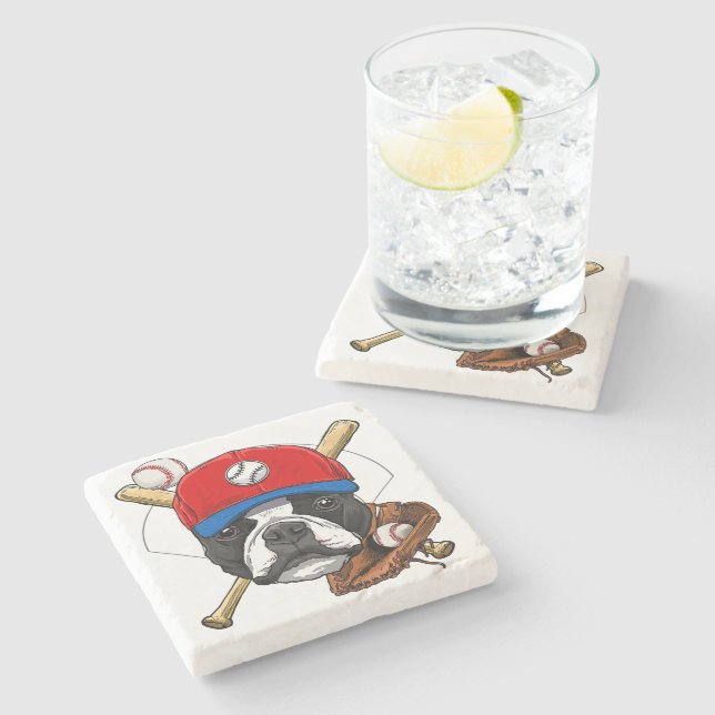 Boston Terrier Älskare Sten Coaster| Älskare Sten  Stenunderlägg (Sidan)