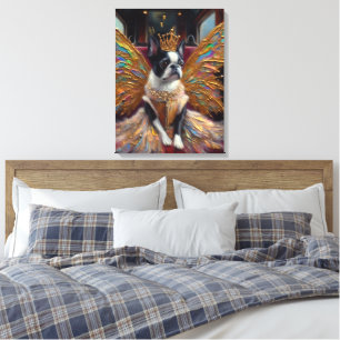 Boston Terrier Älva Canvastryck