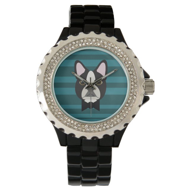 Boston Terrier Armbandsur (Framsida)