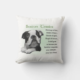 Boston Terrier Arv av Kärlek Kudde