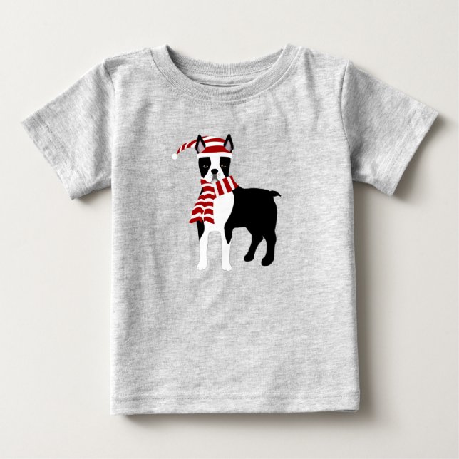 Boston Terrier Baby Tshirt T Shirt (Framsida)