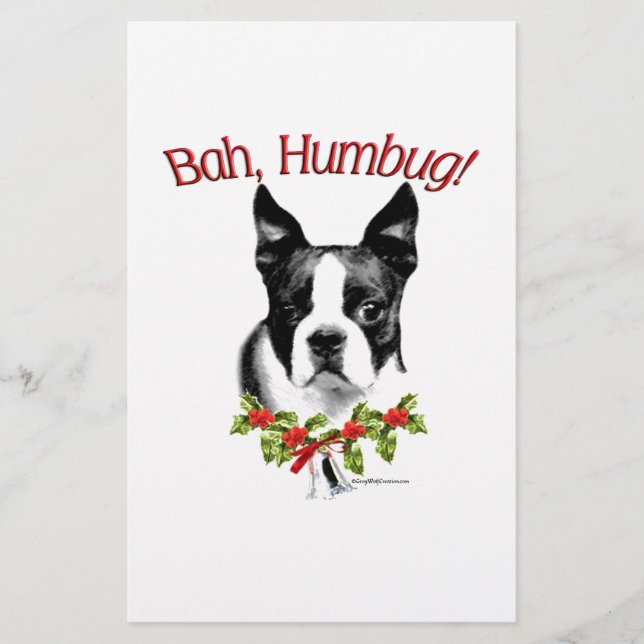 Boston Terrier Bah Humbug (Framsida)