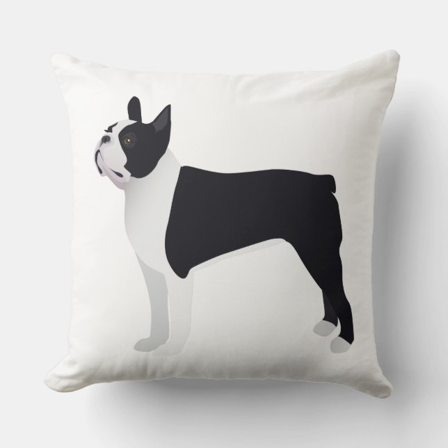 Boston Terrier Basic Breed Anpassade Design Kudde (Framsida)