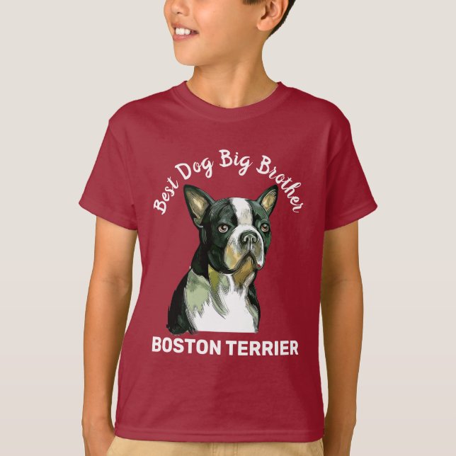 Boston Terrier, bästa storebror någonsin T-Shirt (Framsida)